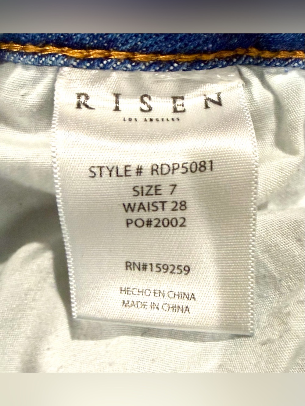 Risen Distressed High Waist Wide Leg Jeans - Picture 7 of 12